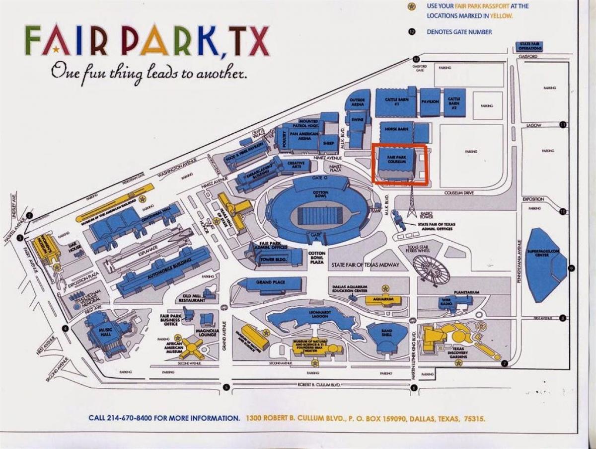 Fair Park στάθμευσης χάρτης