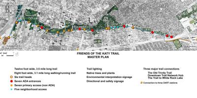 Χάρτης της Katy trail Ντάλας