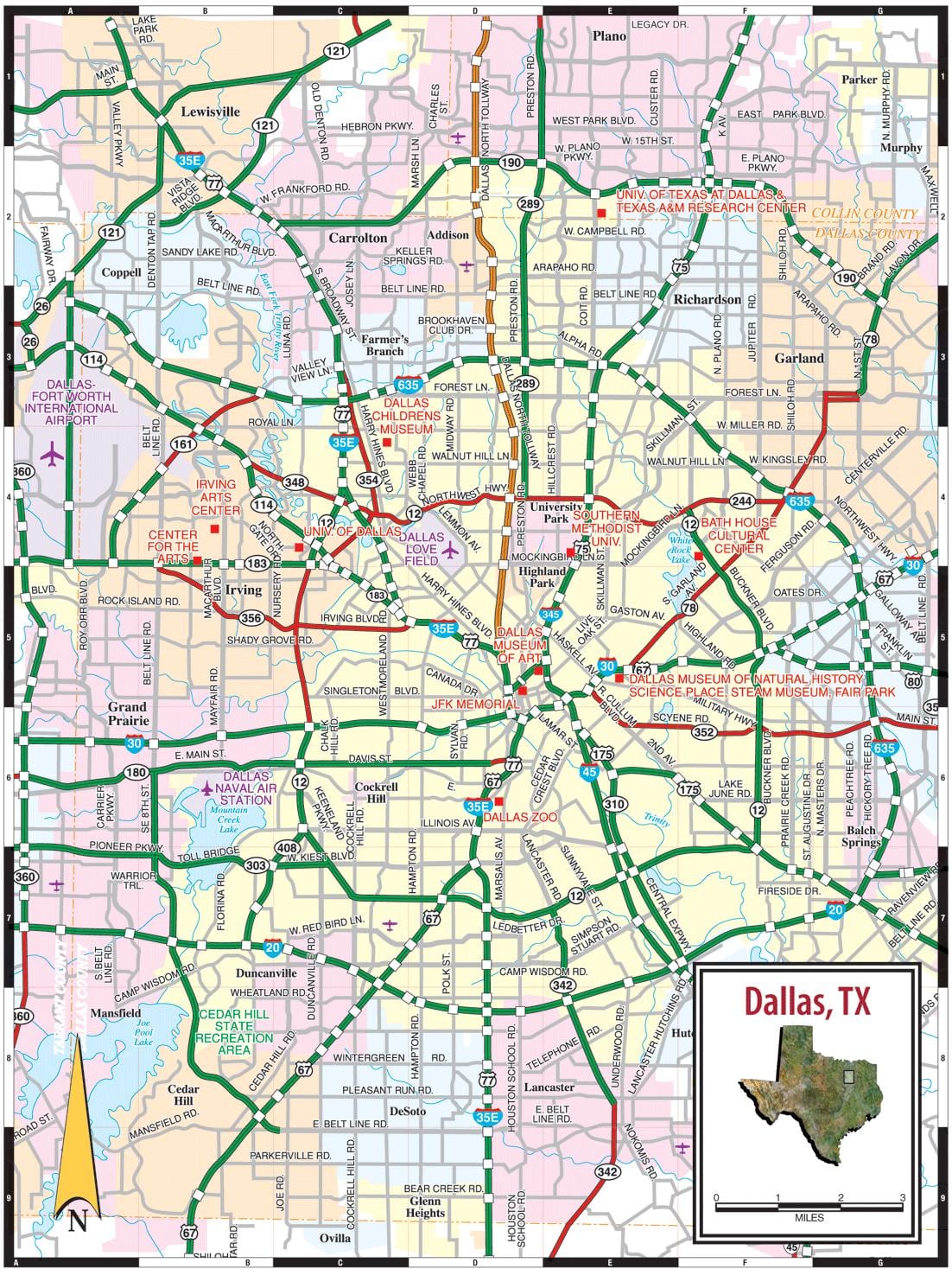 χάρτης της Dallas tx