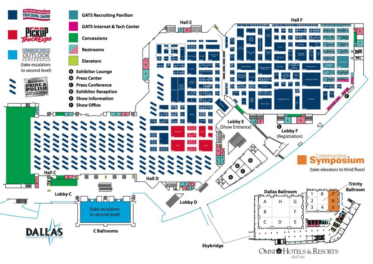 χάρτης της Dallas convention center