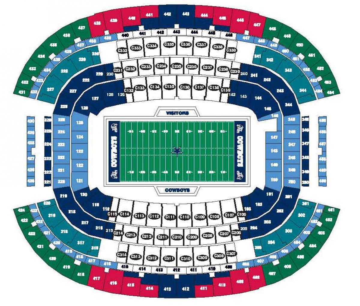 Cowboys stadium χάρτης