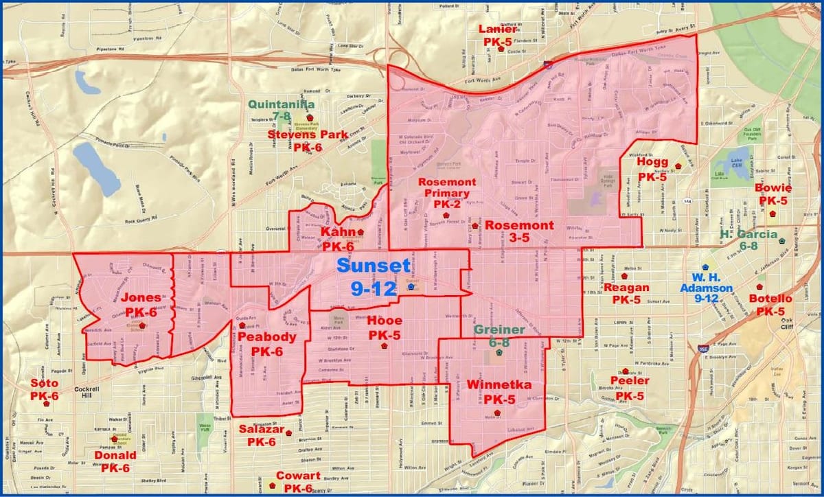 Dallas isd district χάρτης