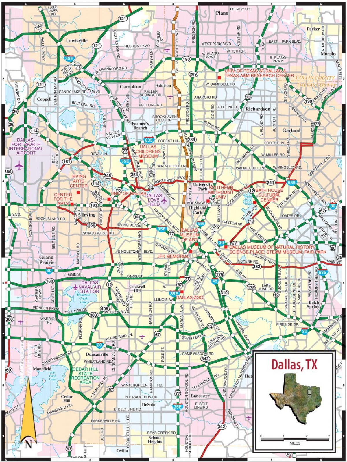 πόλη του Ντάλας χάρτης