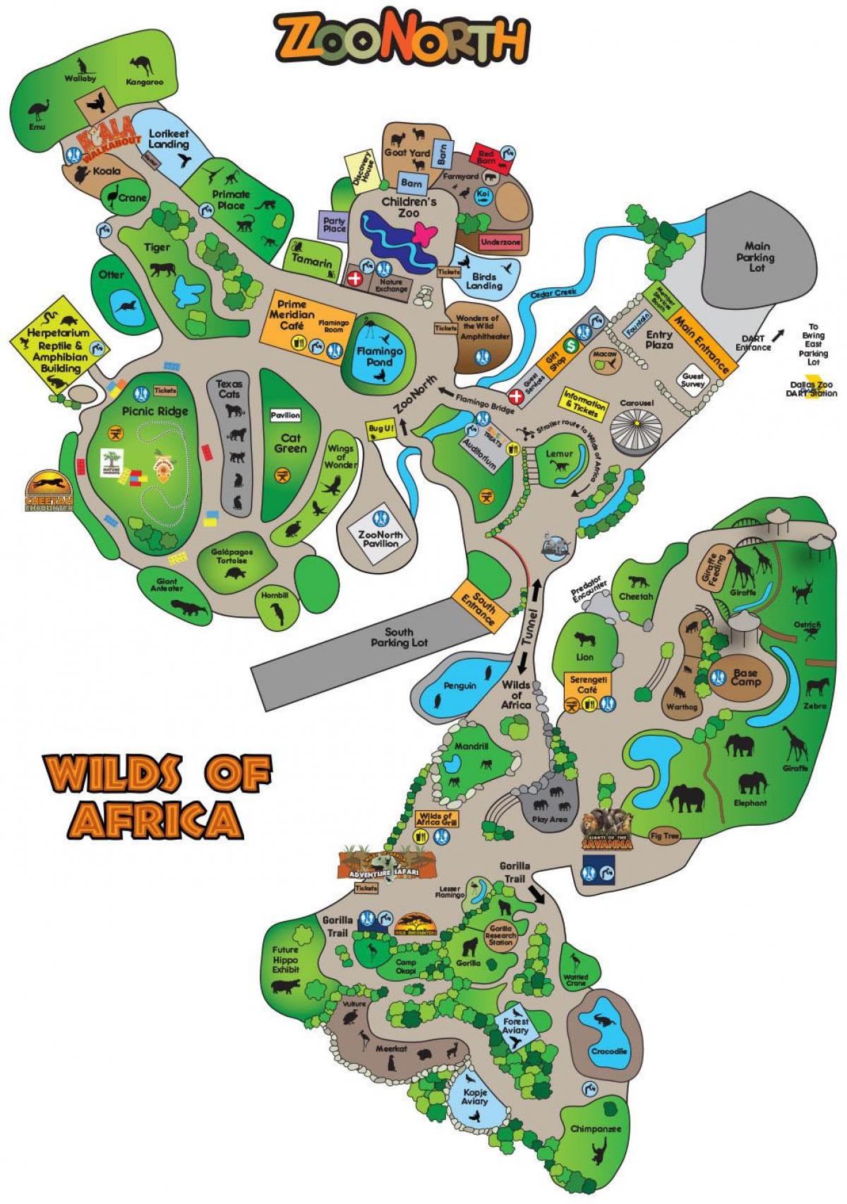 χάρτης από το Dallas zoo