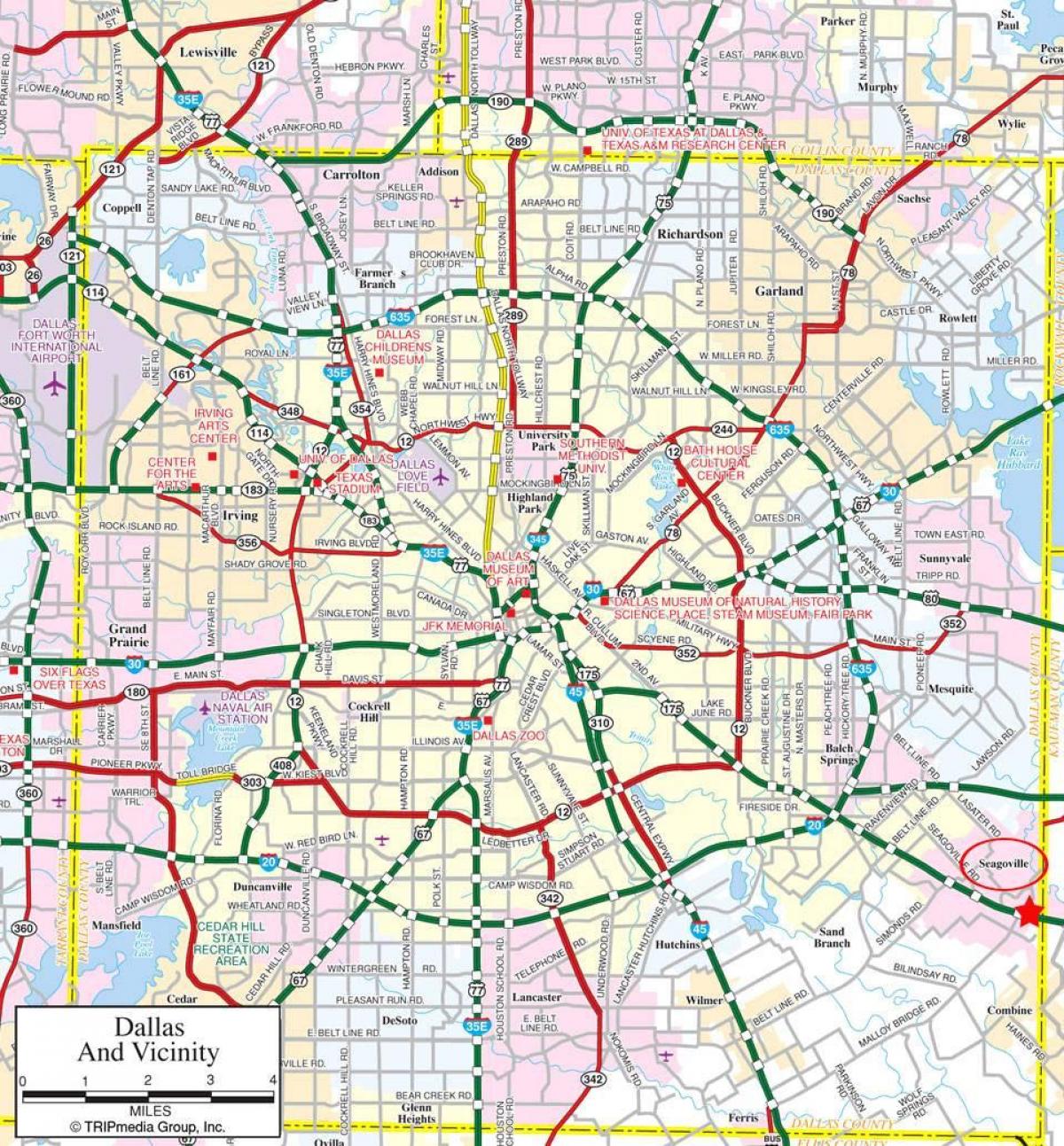 Dallas city χάρτης