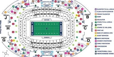 Χάρτης της AT&T stadium