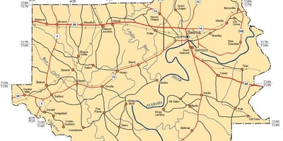 Χάρτης της Dallas county