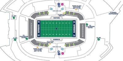 Cowboys stadium στάθμευσης χάρτης